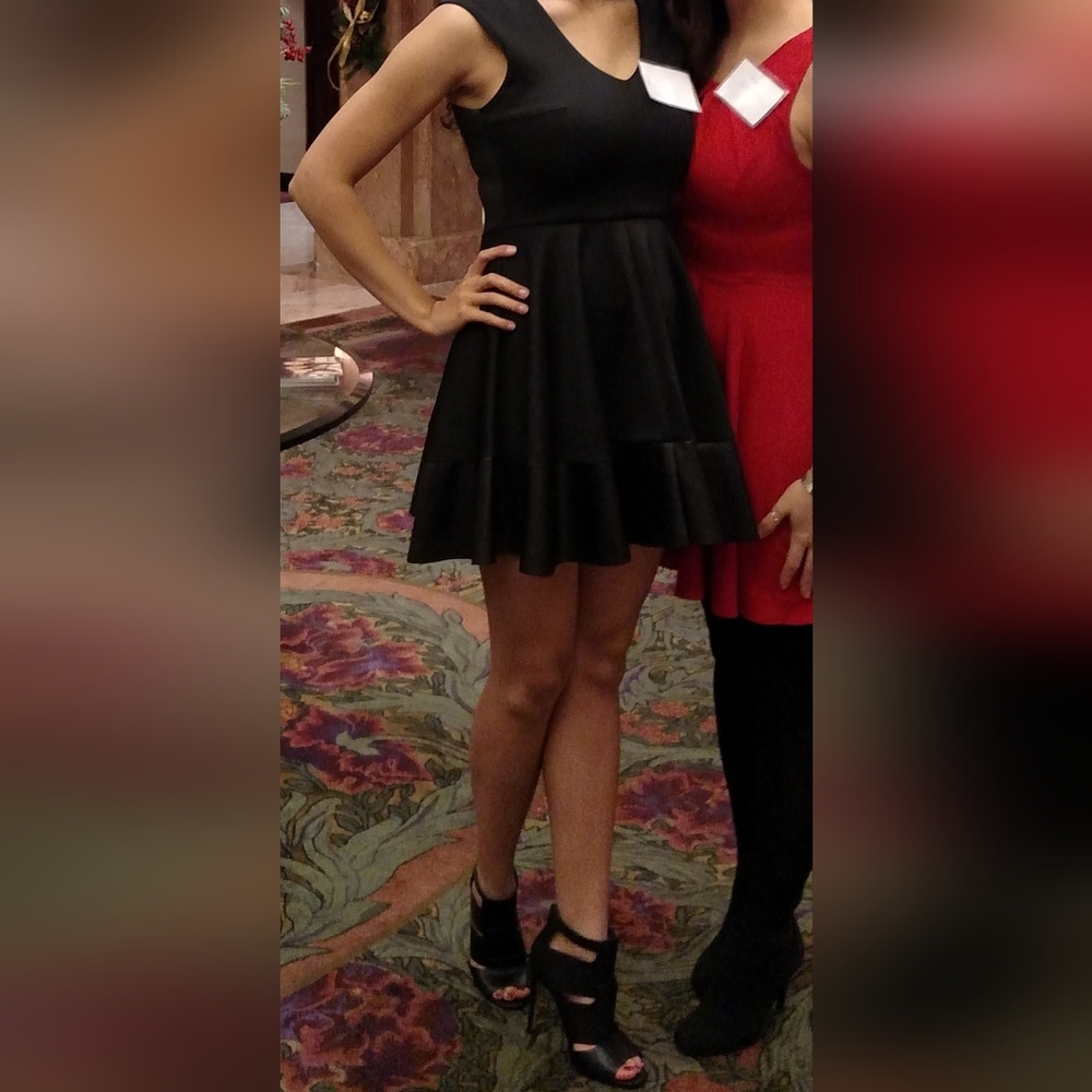 The Vintage Shop A-Line V-Neck Little Black Dress